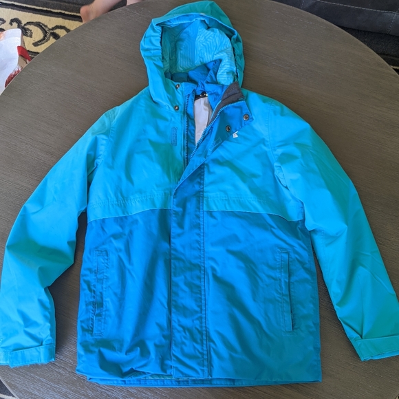 Girls Dual Layer Under Armour Infrared Loose Blue Puffer Down Coats - Picture 9 of 12